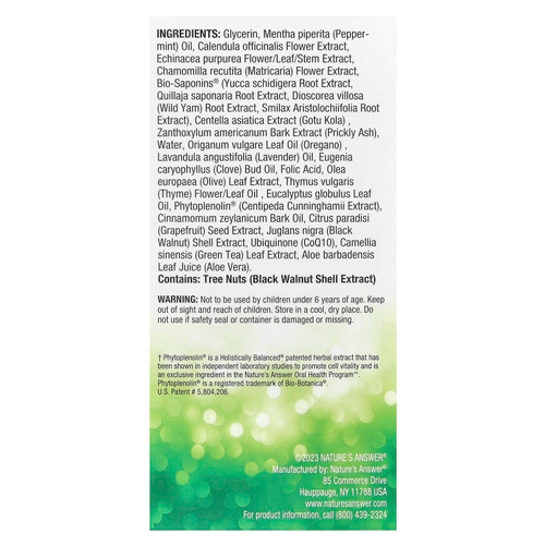 Nature's Answer, PerioBrite® Cleanse, водный концентрат для чистки зубной нити, прохладная мята, 120 мл (4 жидк. унц.)