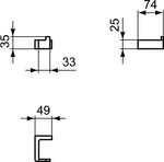 Крючок одинарный квадратный Ideal Standard CONCA T4506AA