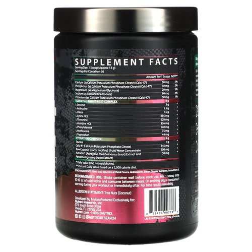 Nutrex Research, EAA+ Hydration, яблоко и груша, 390 г (13,76 унции)