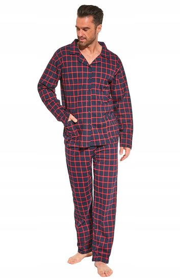 Пижама мужская на пуговицах с длинным рукавом и брюками Cornette 905/221