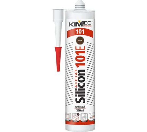 Герметик Ким Тес 310мл силиконовый каучук коричневый