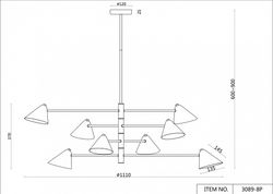 Подвесная люстра F-promo Trikoniya 3089-8P