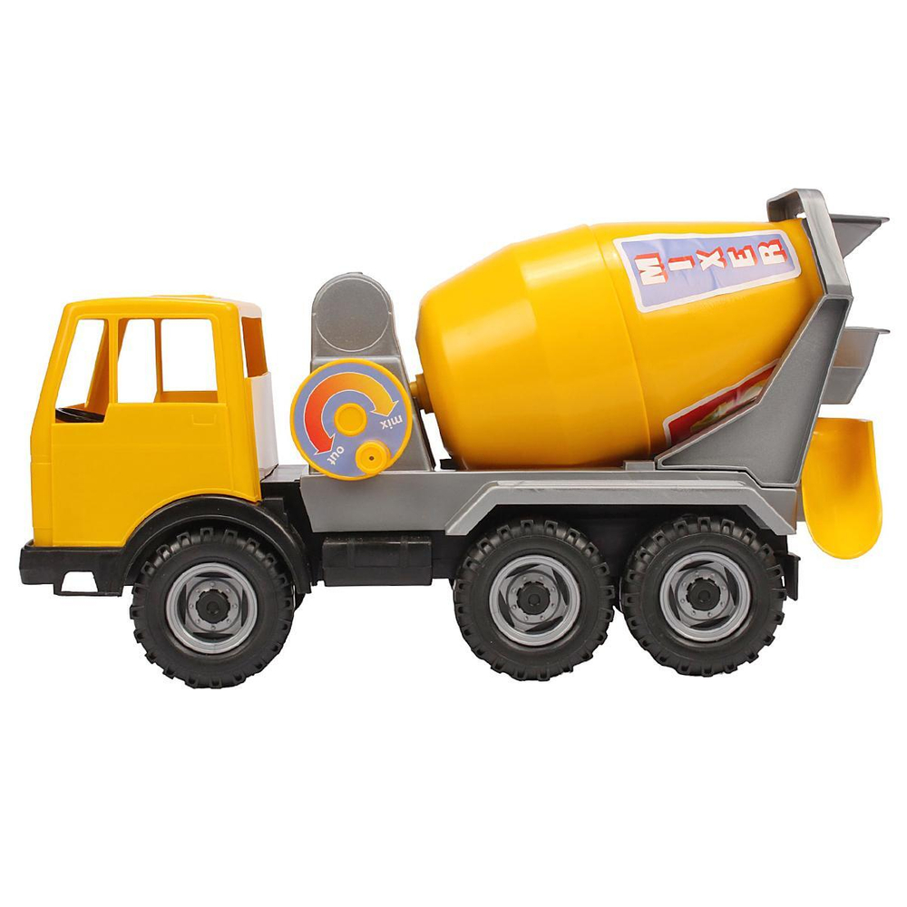 Автобетоновоз 3-х осный, 42см. новые цвета (Лена)