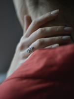 Кольцо ОТРАЖЕНИЕ, серебро/лунный камень