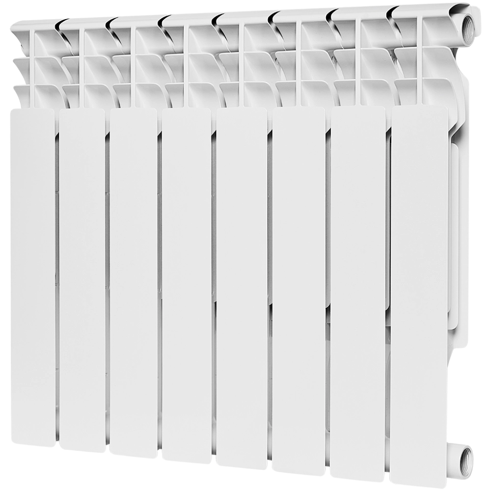 Радиатор биметаллический ROMMER Plus Bm 500 - 8 секций (подключение боковое, цвет белый)
