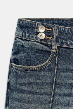 ZARA ДЖИНСЫ TRF BOOTCUT С НИЗКОЙ ПОСАДКОЙ, СИНИЙ