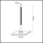 7036/16GL NATURE ODL25 715 черный/металл/акрил Уличный светильник IP65 LED 16W 3000K 120° AC90-265V PIFA