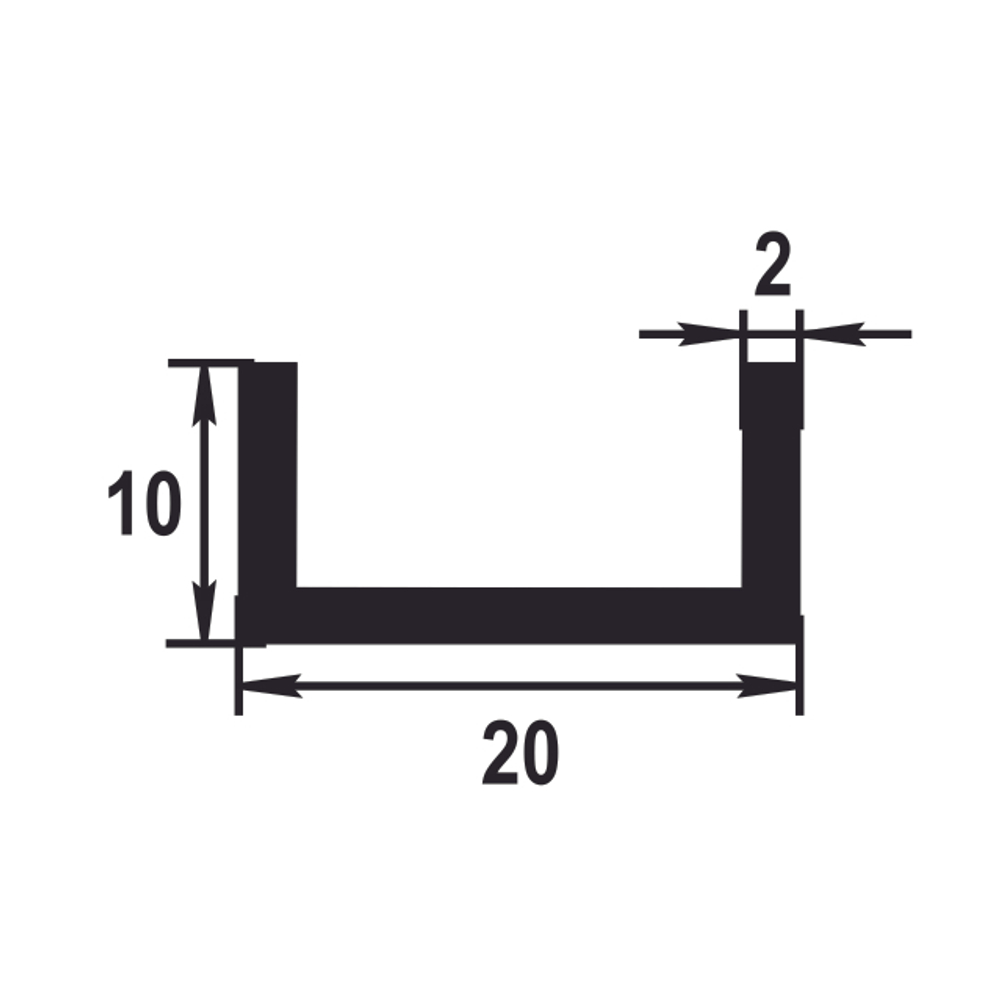 Швеллер Лука 10*20*10*2,0 Шв 04.2000.504л бронза