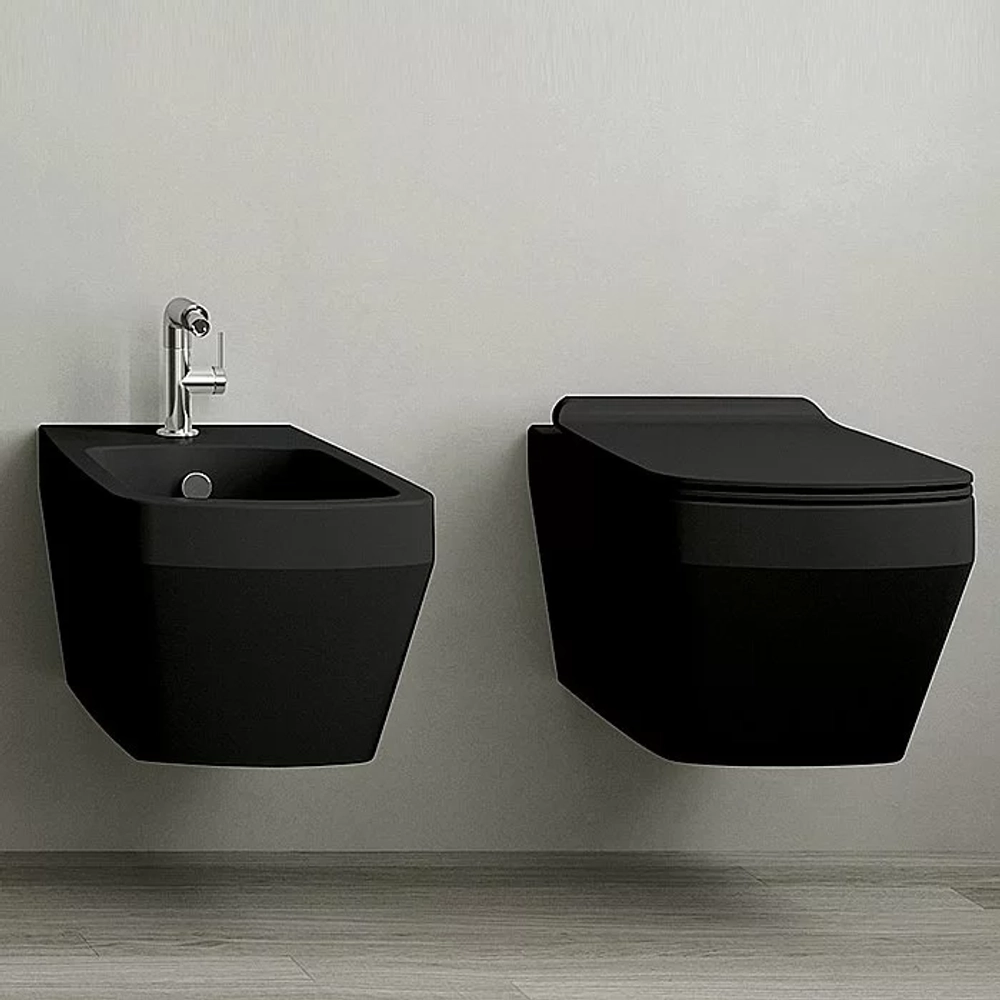 Биде подвесное Simas Baden Baden BB19 черное матовое