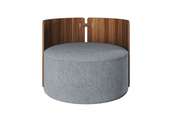 Кресло крутящееся Lagom 800 (светло-серый твид, орех)