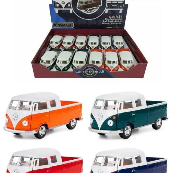 KT5387D Машина металлическая Kinsmart Volkswagen Bus Double. 1:34.