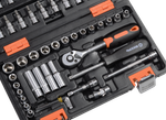 Набор инструментов, 1/4", CrV, пластиковый кейс 57 предметов Вихрь