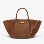 Сумка DeMellier The Midi New York Tan Small Grain Ecru Stitching