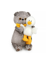 Мягкая игрушка Кот Басик с Гусиком 19 см Ksm19-006