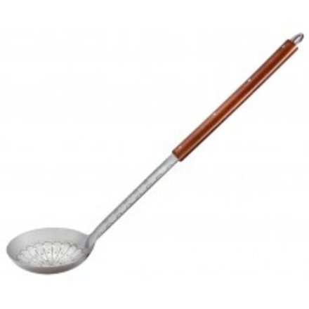 Шумовка нерж. с деревянной ручкой, глубокая малая (10шт)