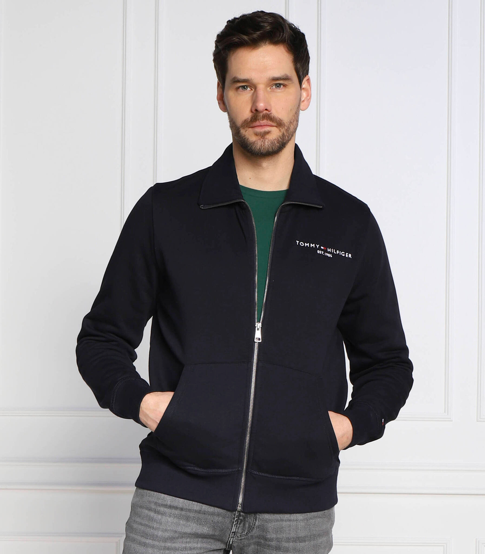 Худи tommy logo zip Tommy Hilfiger - темно-синий(MW0MW29327)