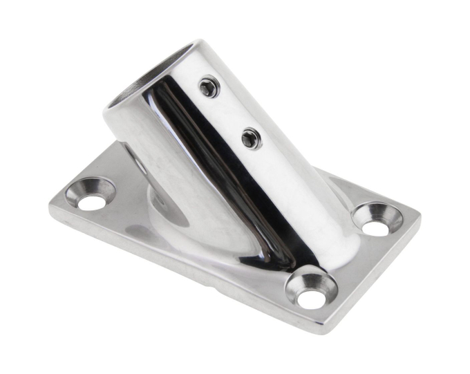 Основание стойки леера 1" (25,4 мм), 45 град, прямоугольное