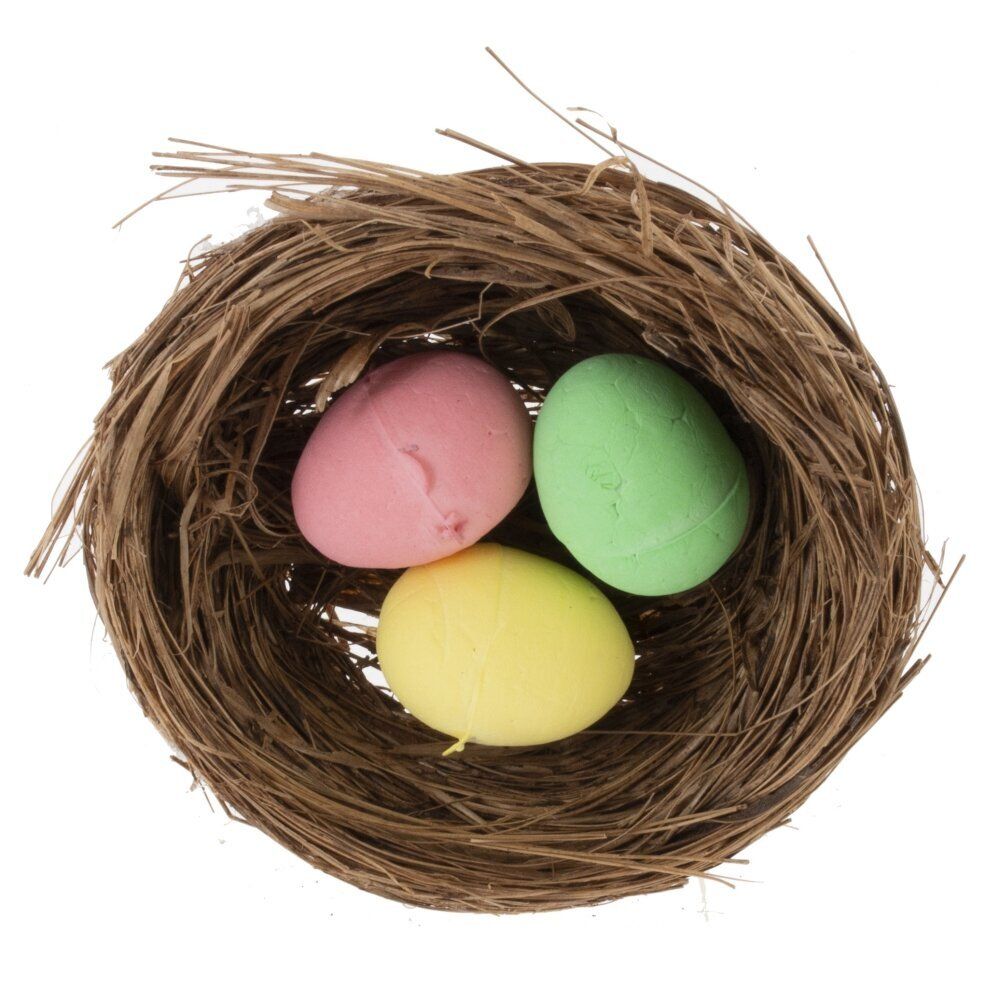 GAEM Изделие декоративное "Гнездо пасхальное" (блок 12 шт), L6 W6 H2 см, 3в.