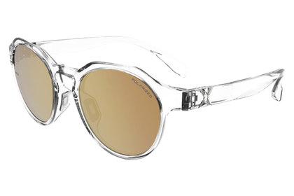 Спортивные очки HILX Feral Shiny Crystal / Gold Mirror Polarized Lens