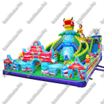 Коммерческий надувной батут "Город дракона", 20*10*7 м