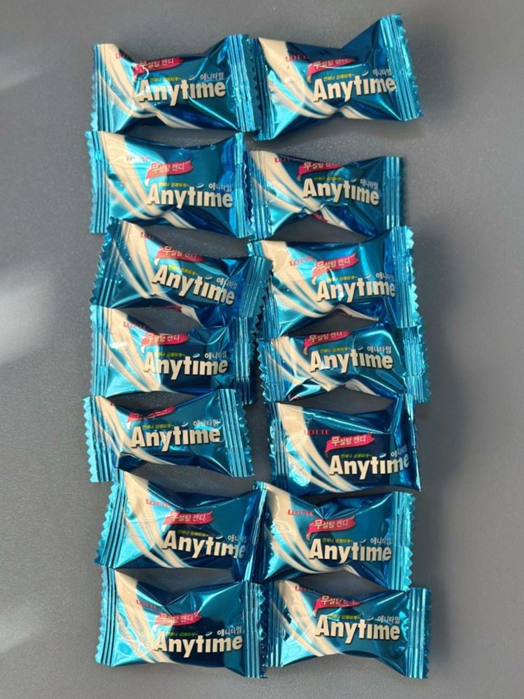 Леденцы Lotte Anytime Bluemarine без сахара 60 г, 3 шт