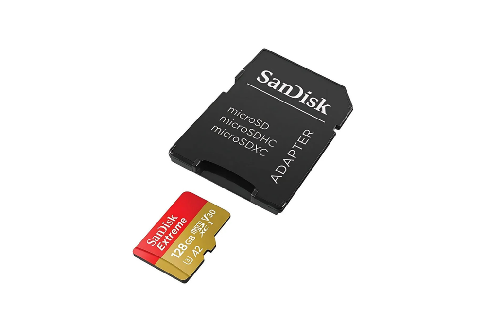Карта памяти SanDisk MicroSD Class 10 Extreme A2 UHS-I U3 (190/90 Mb/s), 128GB
