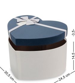 Packing Symphony WF-94-B Набор коробок из 3шт «Сердце» цв.молочн./син.