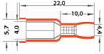 Разъем штекерный изолированный гнездо 4 мм 1.5-2.5 мм² (РШи-м 2.5-4/РШИм 2-5-4 ) синий REXANT