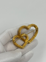 Брошь Два Сердца Christian Dior