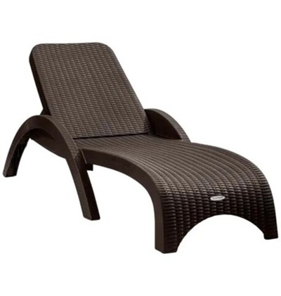 Шезлонг RATTAN (коричневый) пластик в Екатеринбурге