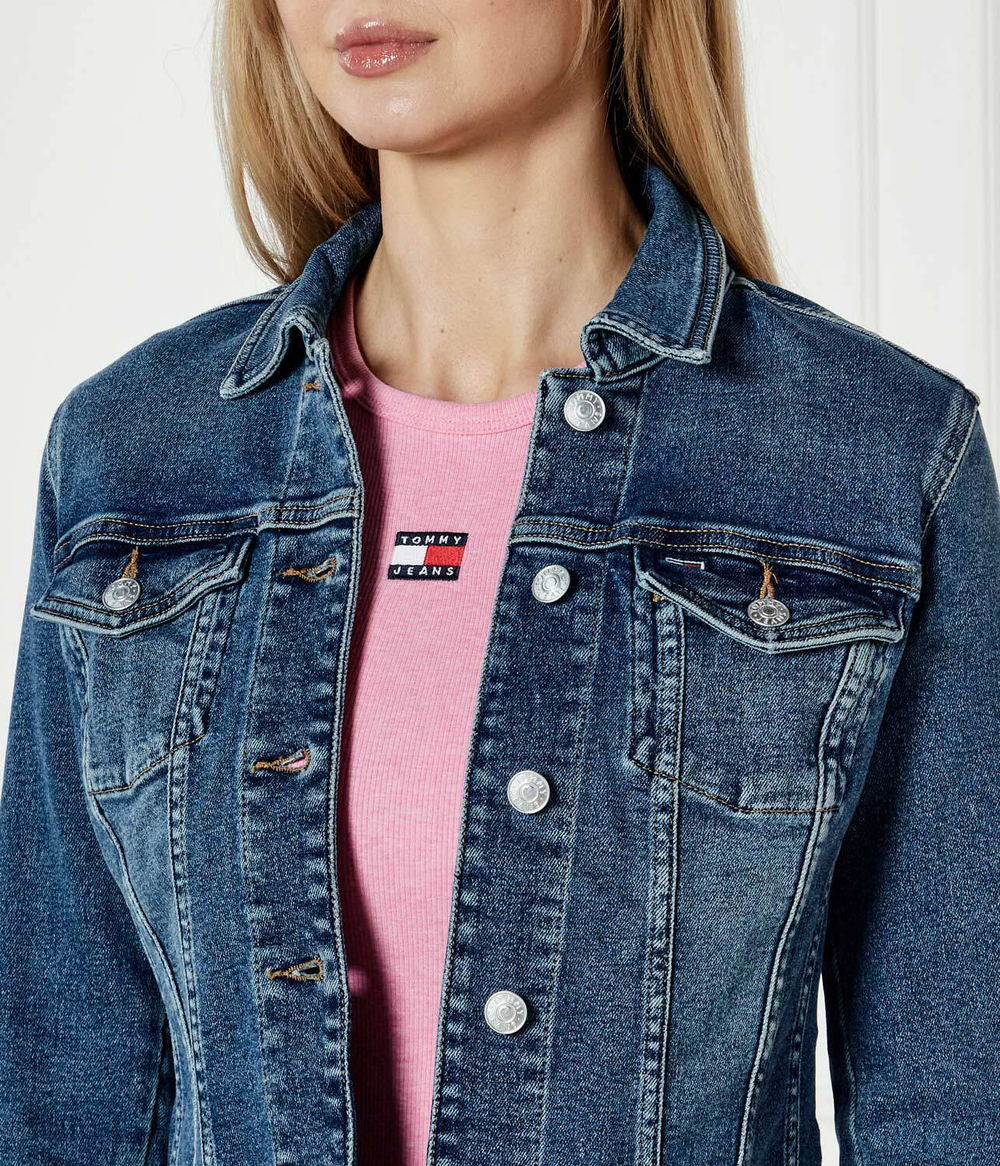 Джинсовая куртка Vivianne Tommy Jeans - голубой(DW0DW20158)