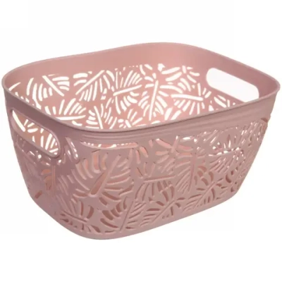 Корзина для хранения универсальная «ФРАТОРИЯ», цвет розового бальзамина, 34,5*24,7*17см (лейбл)
