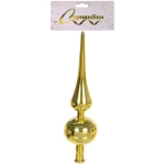 Верхушка на ёлку 23 см «Глянец» золото