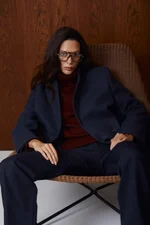 Жакет двубортный, Синий