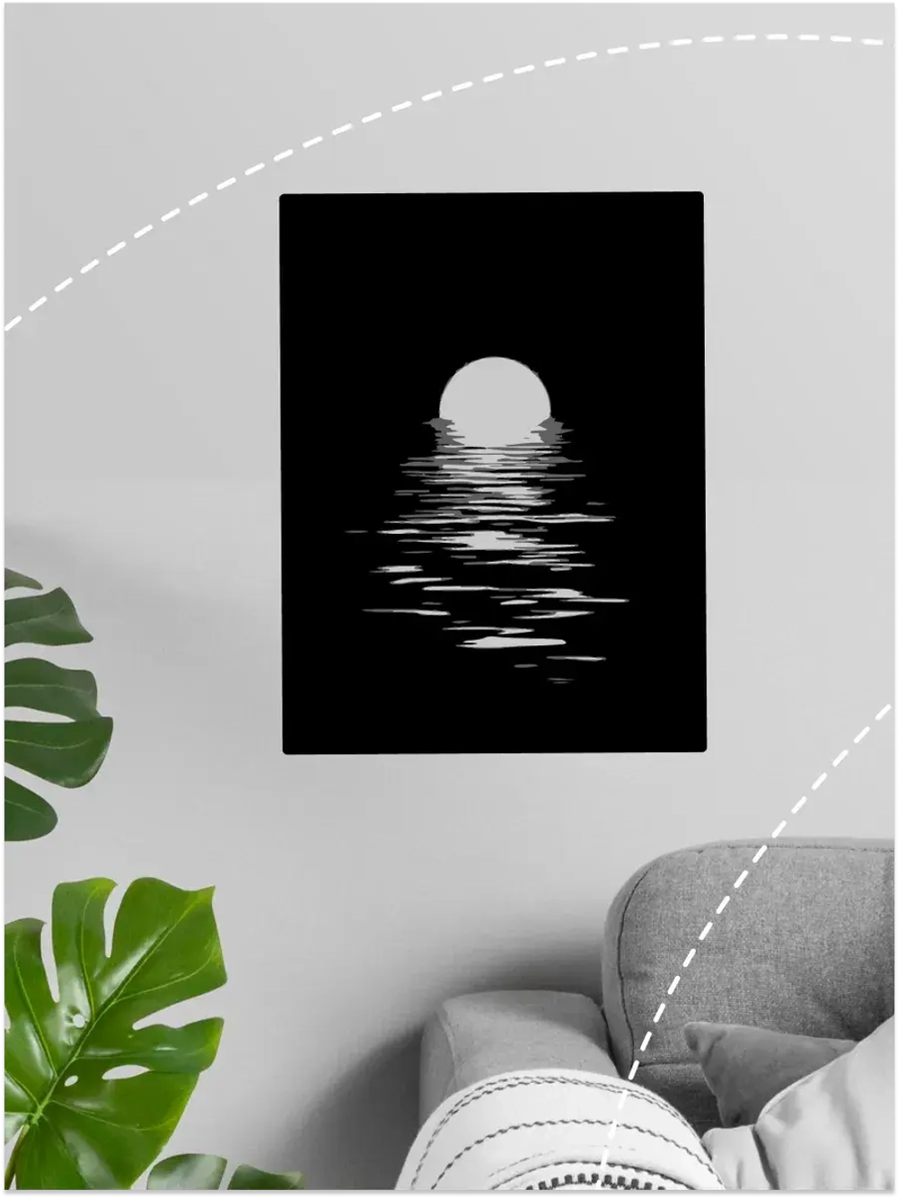 Картина по номерам черно-белая