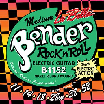 Струны для электрогитары, никелированные, 11-52, La Bella B1152 The Bender Medium