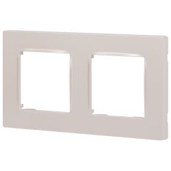 Рамка для розеток и выключателей ЭРА Серия 12 12-5202-15 на 2 поста, Классик, перламутр