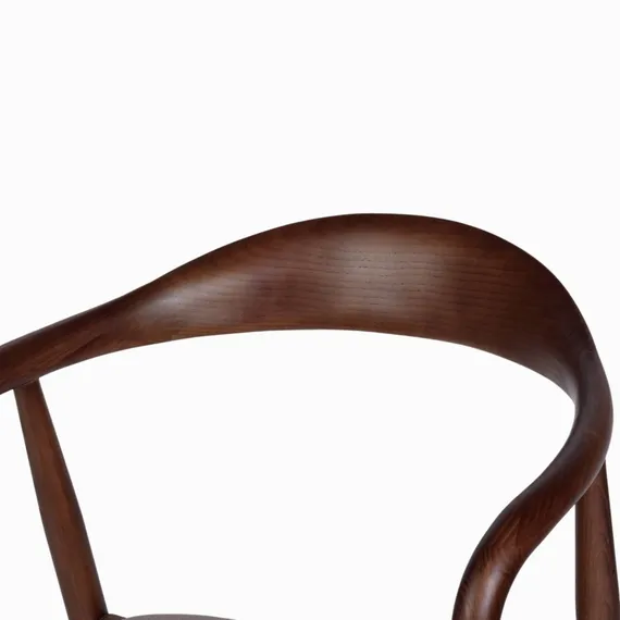 Стул с подлокотниками Esse Soft, орех, серо-коричневое сиденье