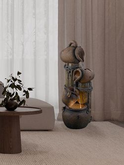 Waterfall Фонтан декоративный Каскад Горшки с подсветкой