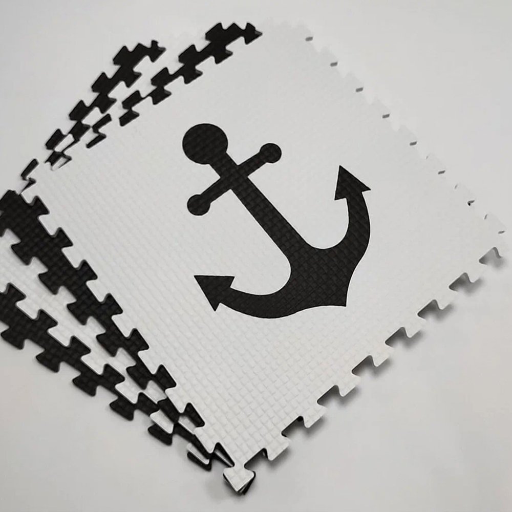 Мягкий пол "Моряк" 500x500x10 мм 45 шор