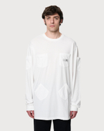 MM6 MAISON MARGIELA ЛОНГСЛИВ С КАРМАНАМИ МУЖСКОЙ БЕЛЫЙ