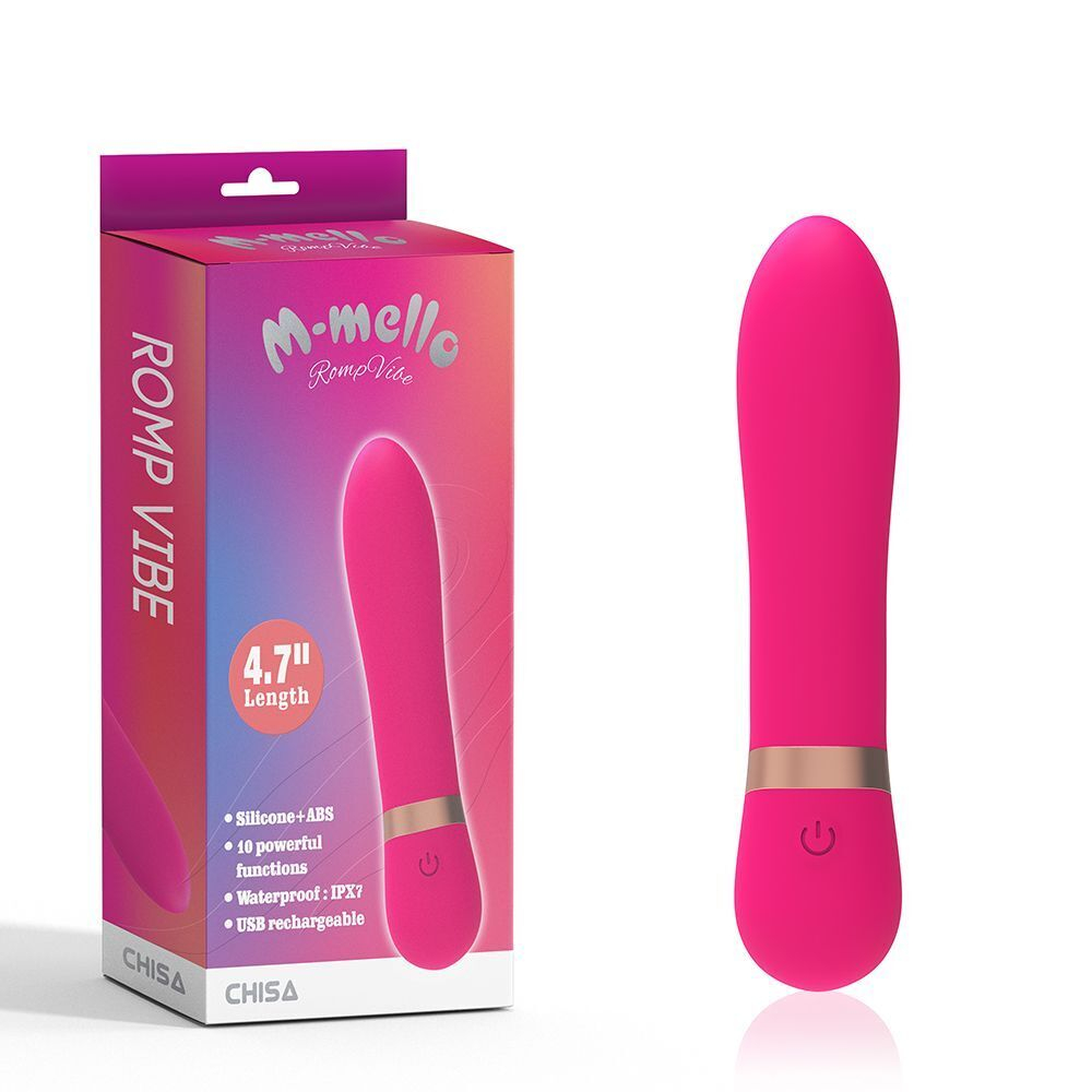 Розовый мни-вибратор Romp Vibe - 11,9 см. (Цвет: розовый)