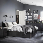 Каркас кровати с 4 ящиками для хранения - IKEA MALM, 200х160 см, черный, МАЛЬМ ИКЕА