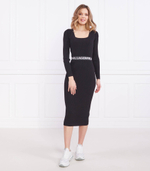 Платье logo-print ribbed Karl Lagerfeld - черный(231W1358)