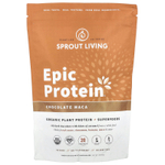 Sprout Living, Epic Protein, органический растительный протеин и суперпродукты, шоколад и мака, 455 г (1 фунт)