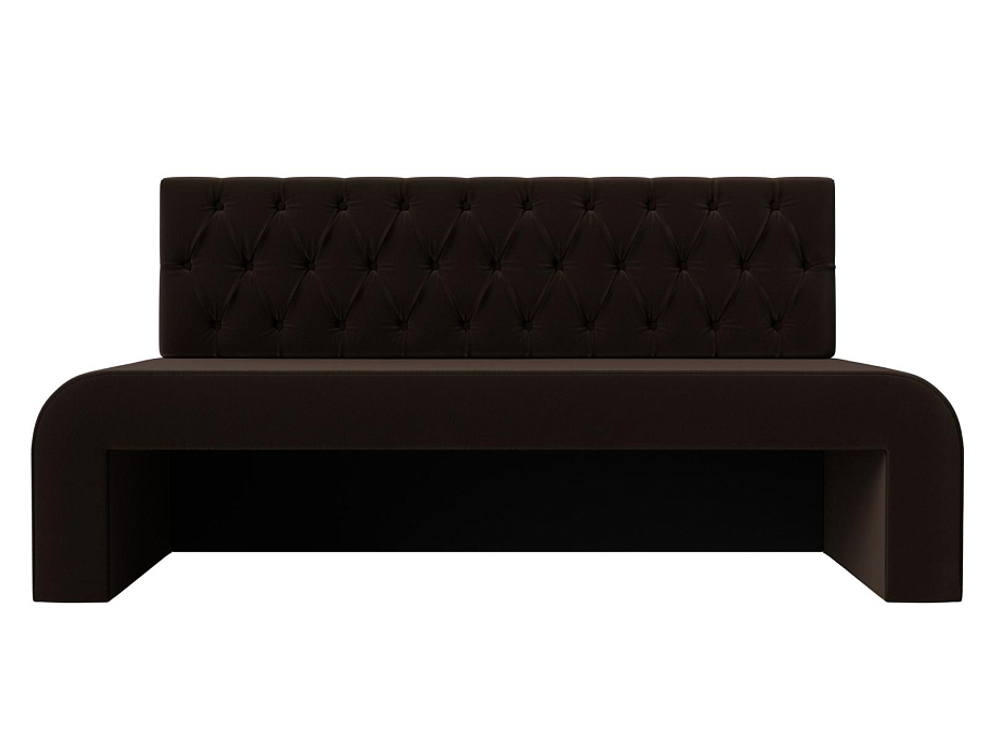 Диван кухонный прямой Кармен Люкс, Коричневый, Микровельвет, 29510