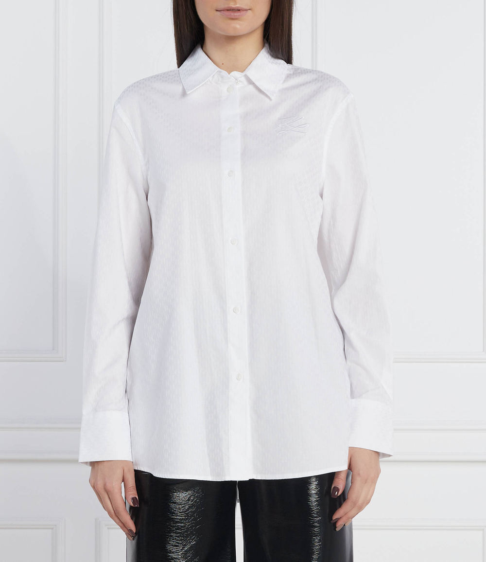 рубашка jacquard monogram Karl Lagerfeld - белый(226W1603)