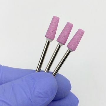 Корундовая фреза, усеченный конус средний, розовый