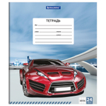 Тетрадь 24 л. BRAUBERG клетка обложка картон DRIVE CAR (36 штук в упаковке)