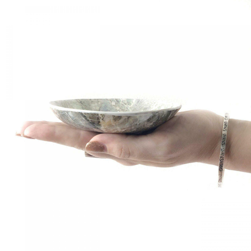 Подставка с морским перламутром абалон, белая